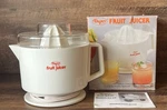 Vtg Dazey Brand Model FJ-28 Complete Fruit Juicer Original Box Tested Working. Fixed Price $28.95.