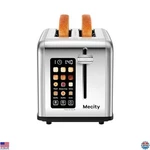 2 Slice Touch Screen Toaster, 1.5" Wide Slot, Stainless Steel, Timer, Defrost. Fixed Price $83.88.