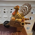 Williraye Turkey Harvest Figurine On Cart, Resin Multicolor W/ Box, 1 Pack. Fixed Price $45.00.