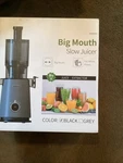 Ecoself Big Mouth Slow Juicer Black Sj- 050C 200W Extractor Open Box. Fixed Price $44.00.