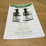Omega VSJ843R/S-VSJ843Q/S Juicer Manual. Fixed Price $5.99.
