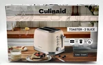Culinaid 2-SLICE Retro Stainless Steel Toaster- Cream. Fixed Price $13.50.