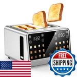 Foyoconven 4 Slice Toaster Stainless Steel Large Color Lcd Dual Independent. Fixed Price $164.35.