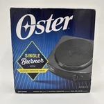 Oster Single Black Burner Hot Plate Adjustable Temperature 900 Watts Untested. Fixed Price $15.00.