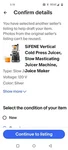 Sifene Vertical Cold Press Juicer, Slow Masticating Machine, Maker. Fixed Price $120.00.