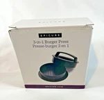 Epicure 3-IN-1 Burger Press Sliders 12.5 6.5 Cm New Open Box Contents Sealed. Fixed Price $9.97.