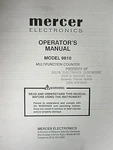 Mercer Model 9810 Multifunction Counter Operator's Manual. Fixed Price $20.00.