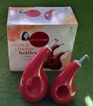 Rachael Ray Evoo & Vinegar Bottles - (2) Piece Ceramic Set Box Red. Fixed Price $14.16.